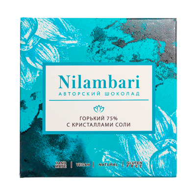 Шоколад горький 75% с кристаллами соли Nilambari