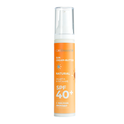 Крем-баттер солнцезащитный SPF40 с маслом авокадо Greenmade